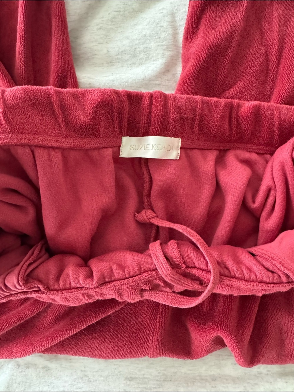 Suzi Kondi Terry Jogger Pants in Limited Framboise Color - Picture 4 of 6
